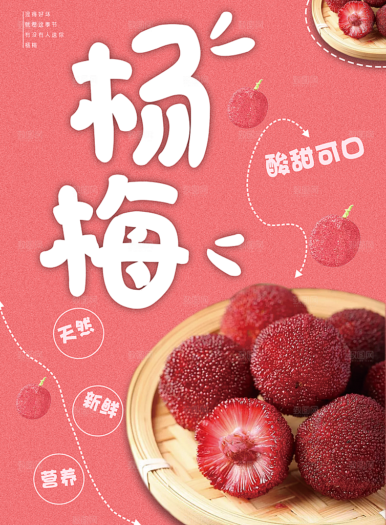 杨梅宣传海报设计素材
