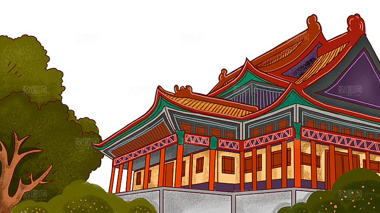 中国风古风古建筑背景