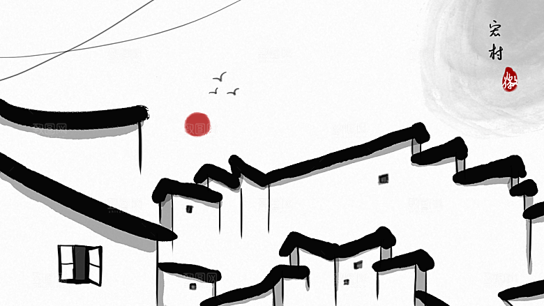 中国风古风古建筑背景