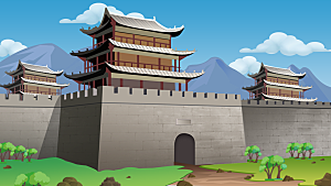 中国风古风古建筑背景