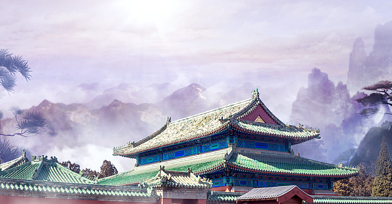 中国风古风古建筑背景