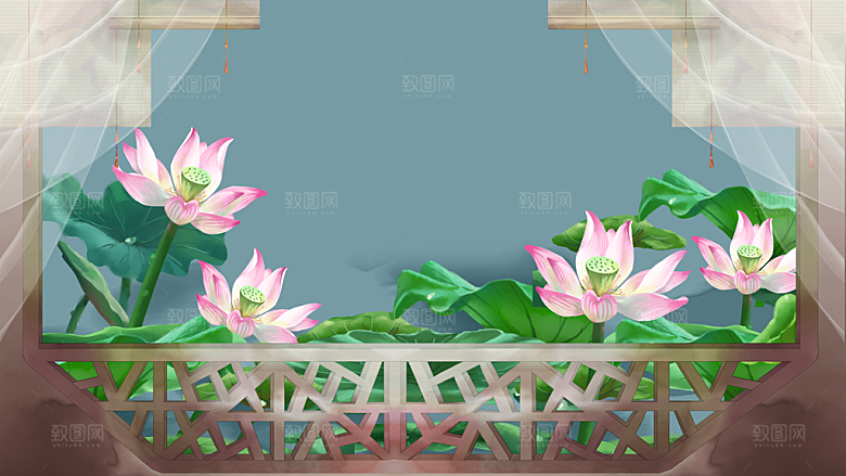 中国风古风古建筑背景