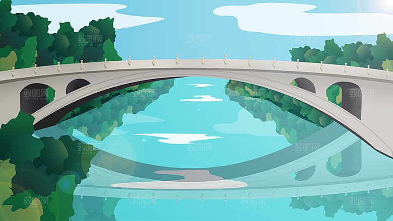 中国风古建筑古风背景