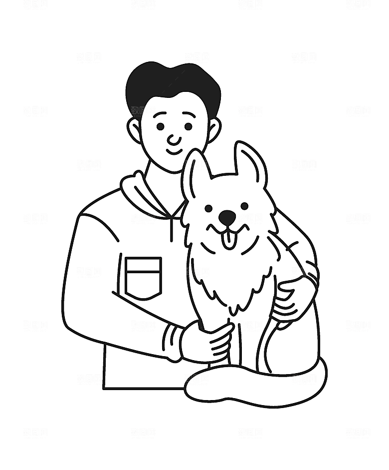 扁平化卡通人物矢量插画