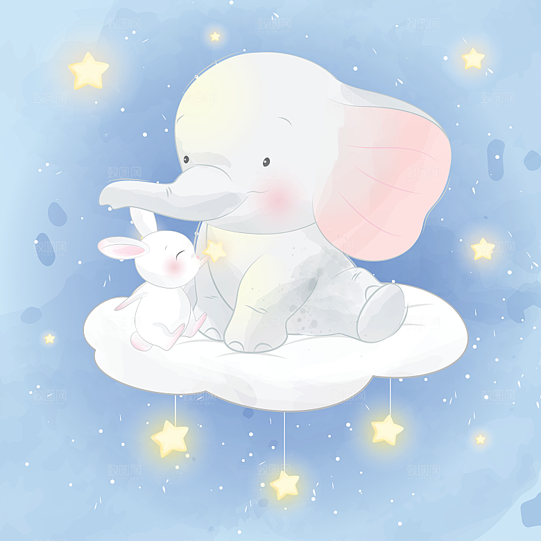 可爱卡通动物插画