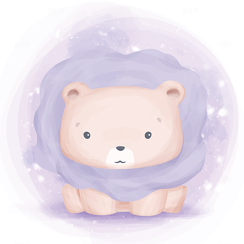 可爱卡通动物插画