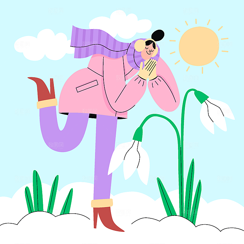可爱卡通动物插画