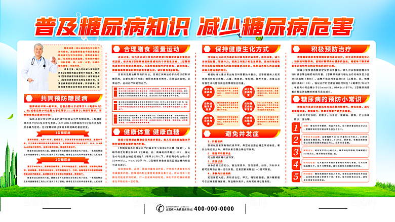 世界糖尿病日预防糖尿病医疗健康海报