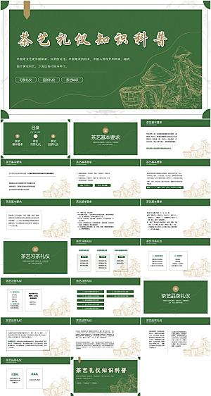 茶艺礼仪知识科普PPT模板