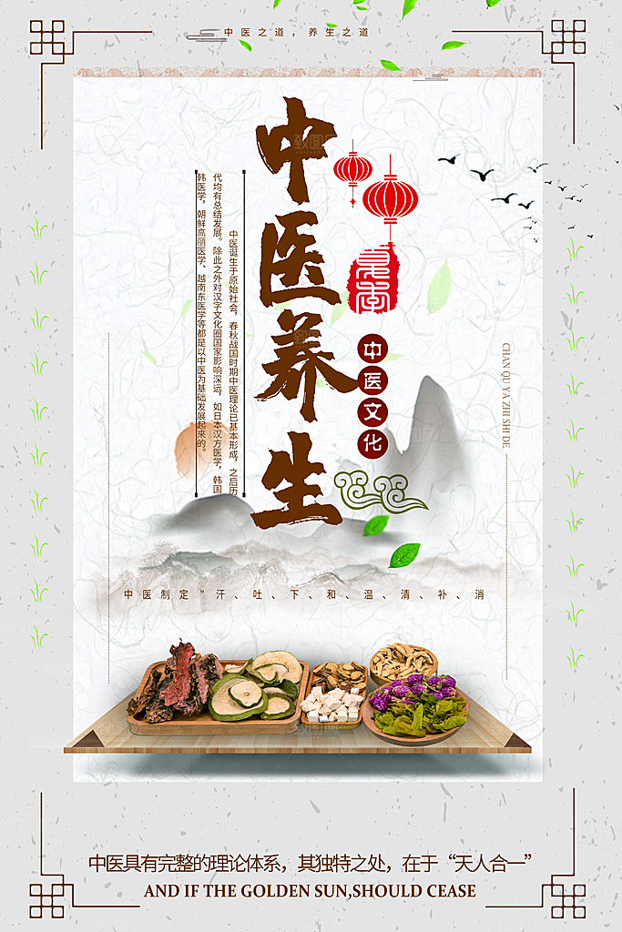 中国医师节致敬中医公益海报