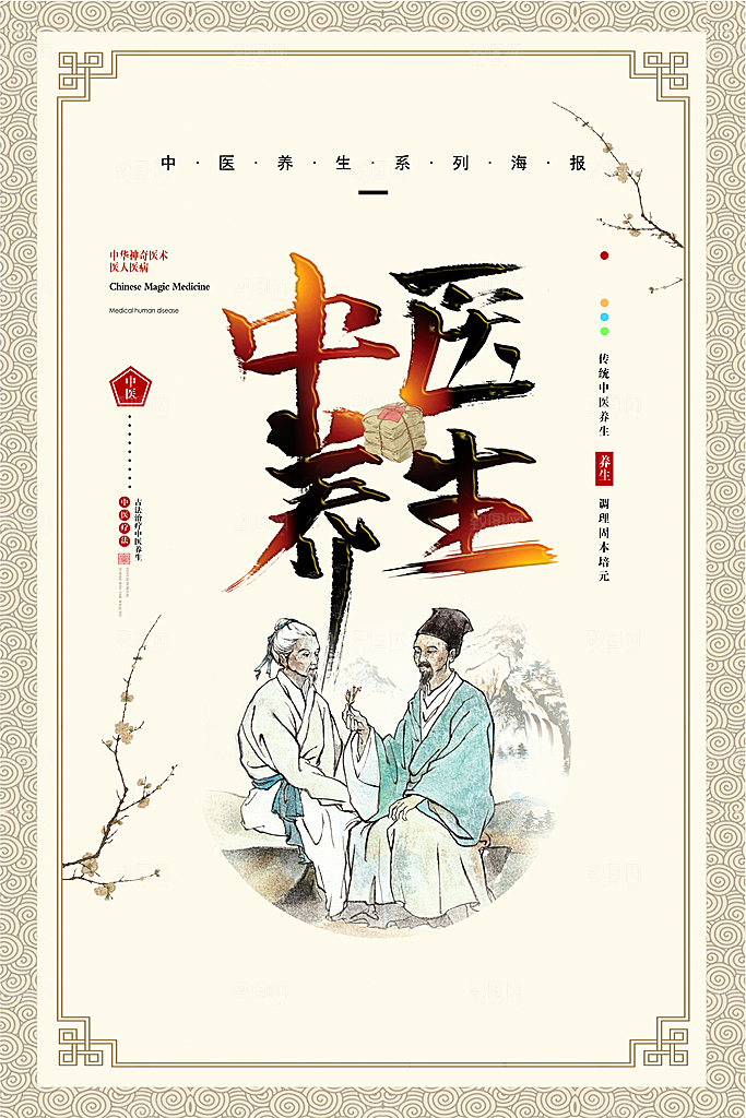 中国医师节致敬中医公益海报