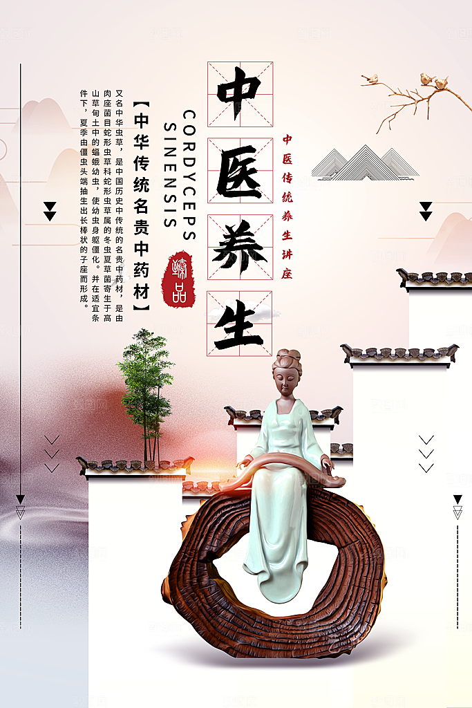 中国医师节致敬中医公益海报