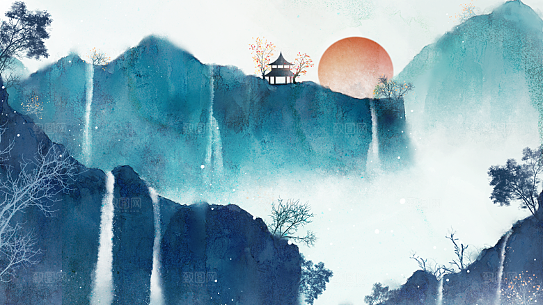 中国风山水装饰画