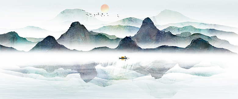 中国风山水装饰画