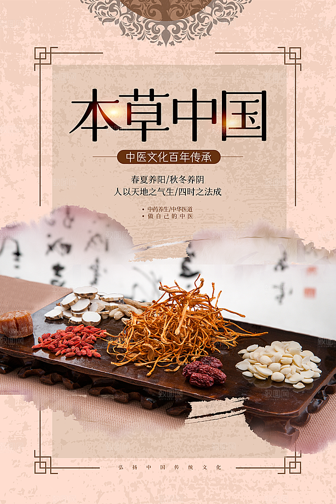 中国医师节致敬中医公益海报