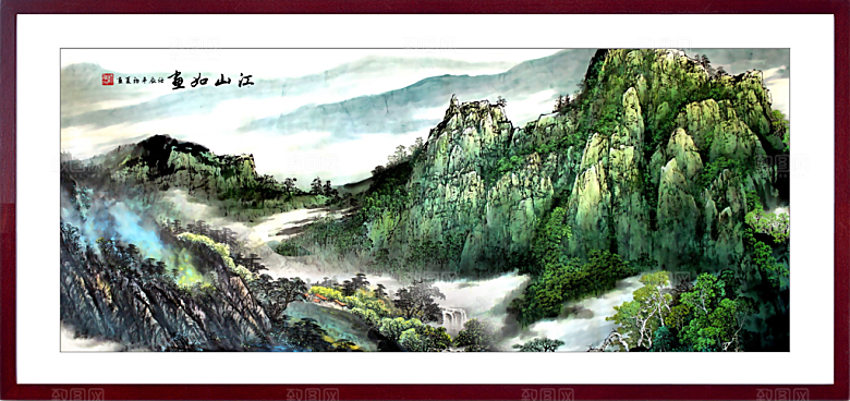 中国风装饰山水画