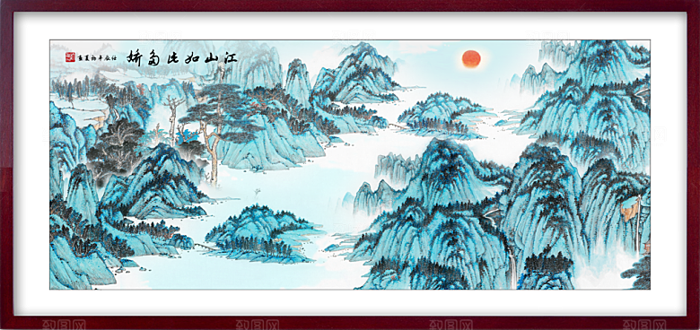 中国风装饰山水画