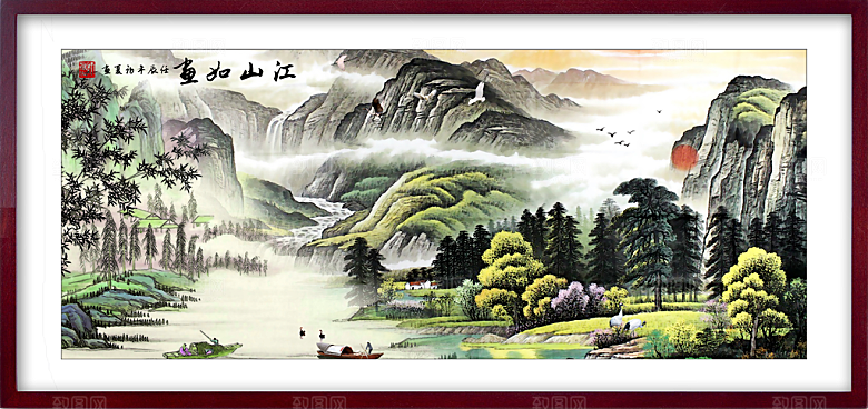 中国风山水装饰画