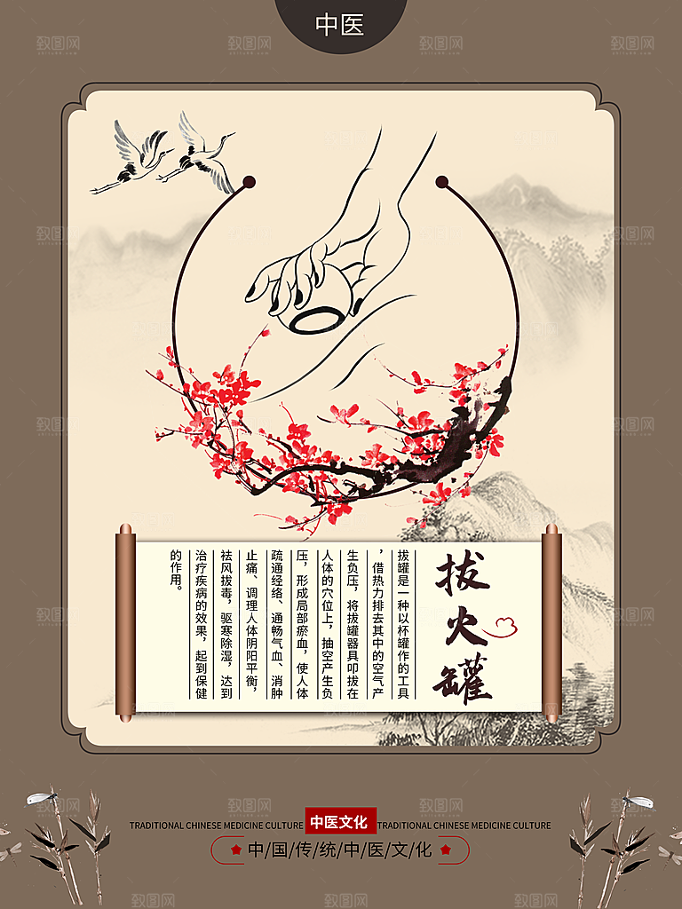 中医养生保健系列套图PSD宣传海报