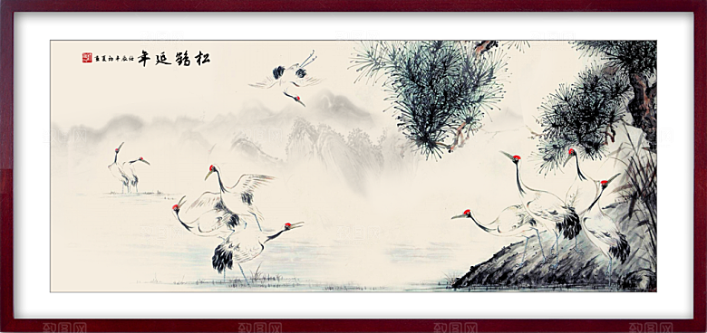 中国风装饰山水画