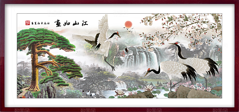 中国风装饰山水画