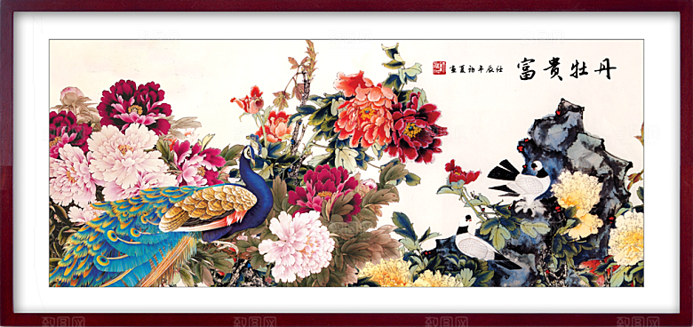 中国风装饰山水画