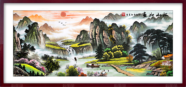 中国风山水装饰画