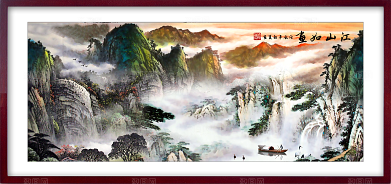 中国风山水装饰画