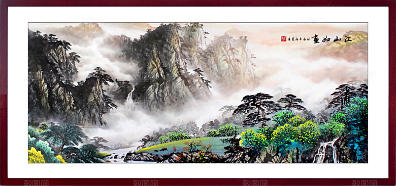 中国风山水装饰画