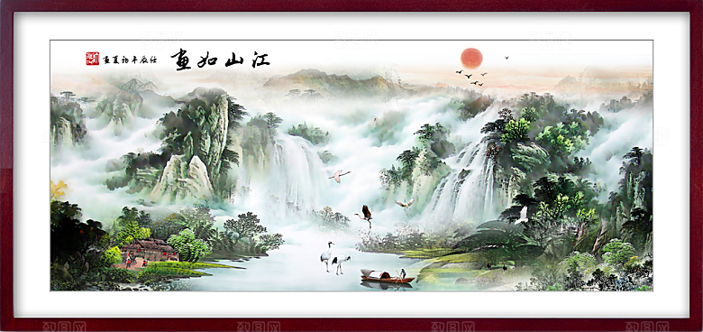 中国风山水装饰画