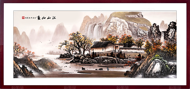 中国风山水装饰画