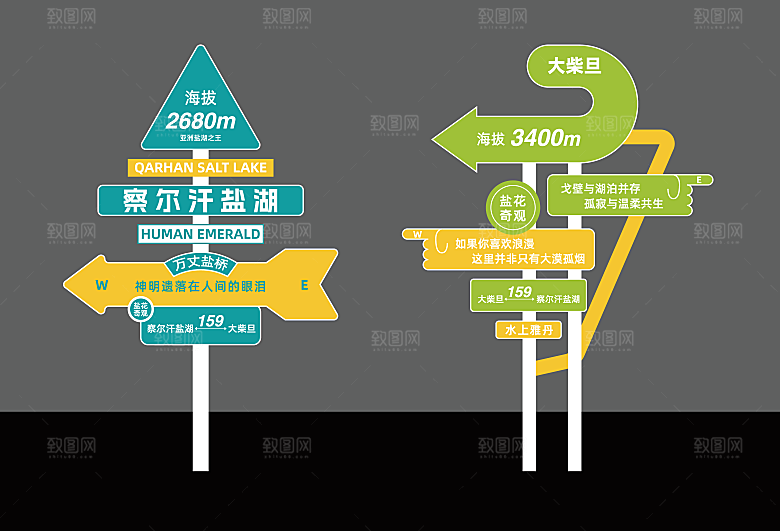 简约大气网红打卡指示牌美陈舞美素材
