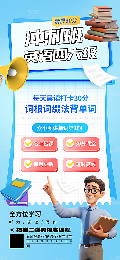 英语培训宣传海报设计素材