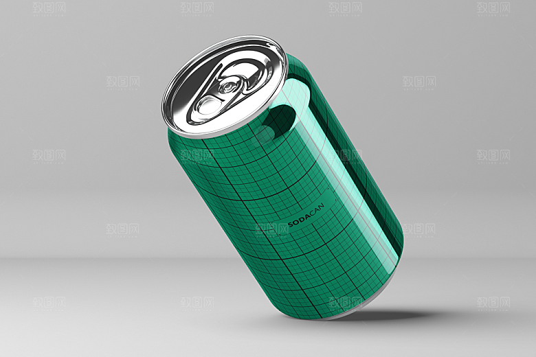 易拉罐贴图样机一键贴图PS饮料
