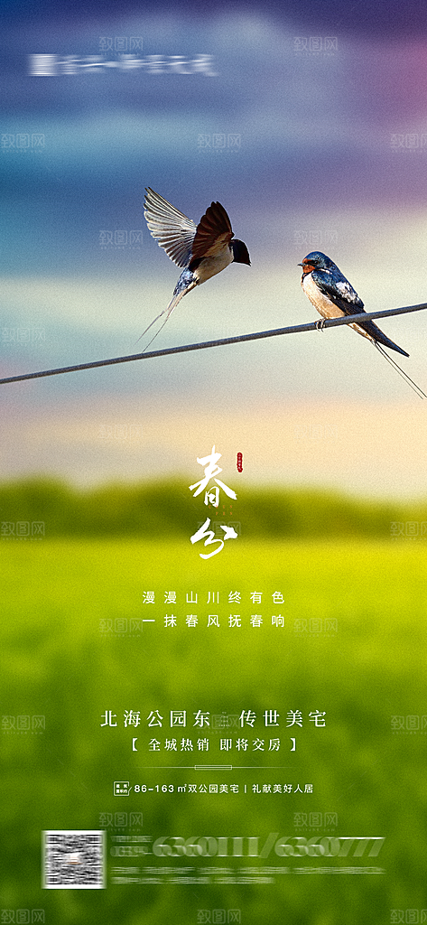 二十四节气春分海报