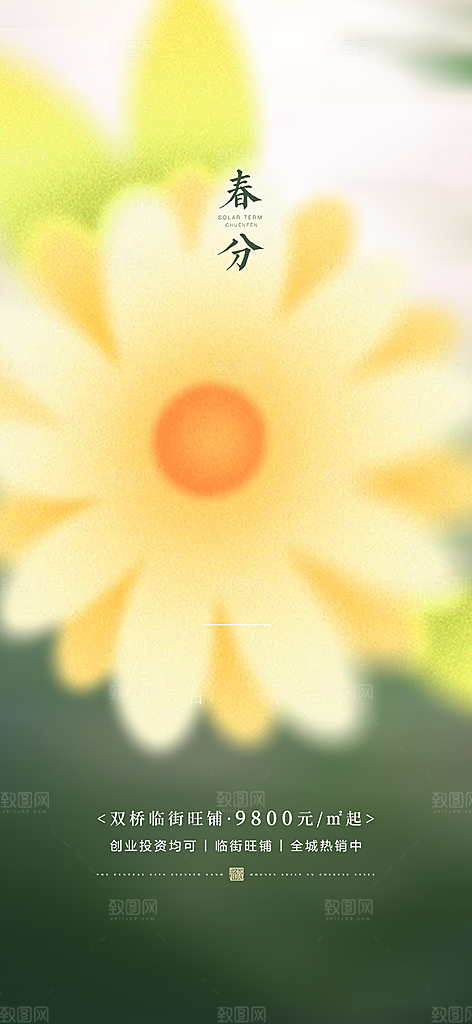 传统二十四节气春分海报