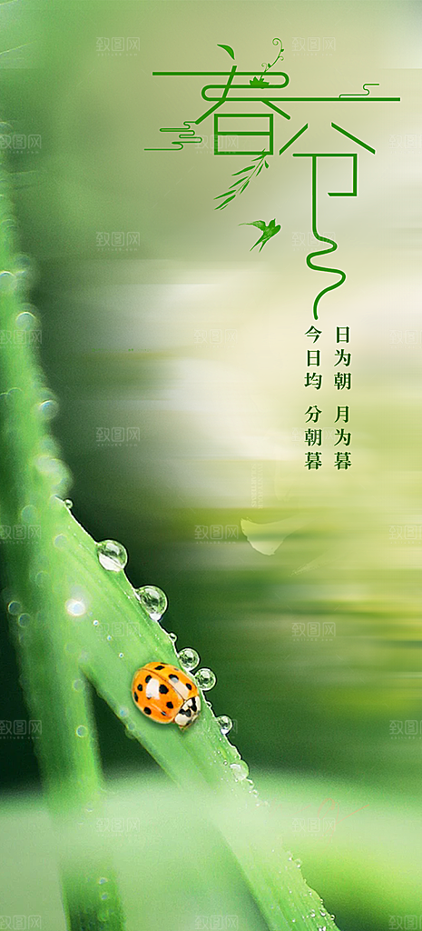 传统二十四节气春分海报