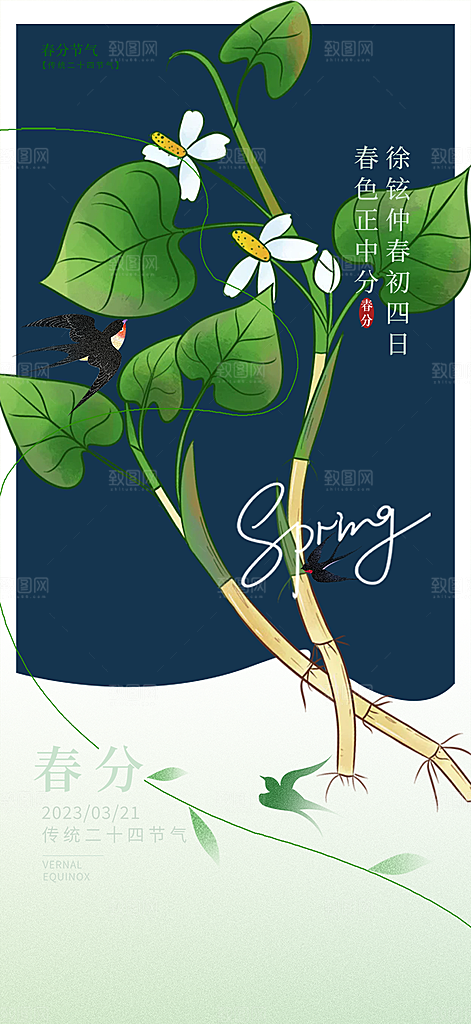 二十四节气春分海报