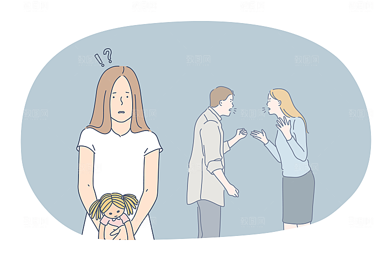 简笔画人物卡通插画