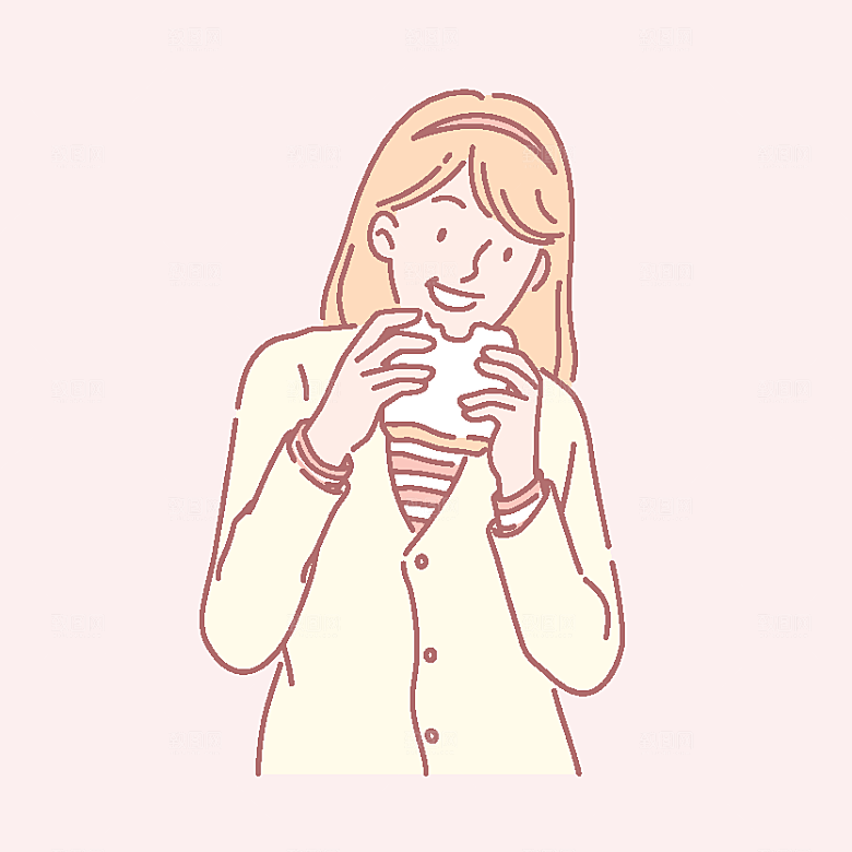简笔画人物卡通插画