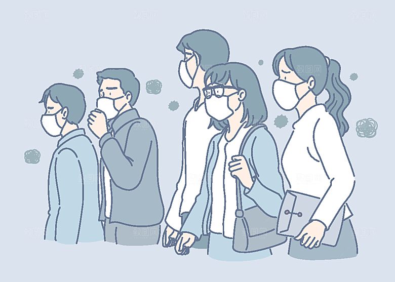 简笔画人物卡通插画