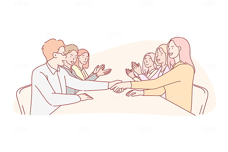 简笔画人物卡通插画