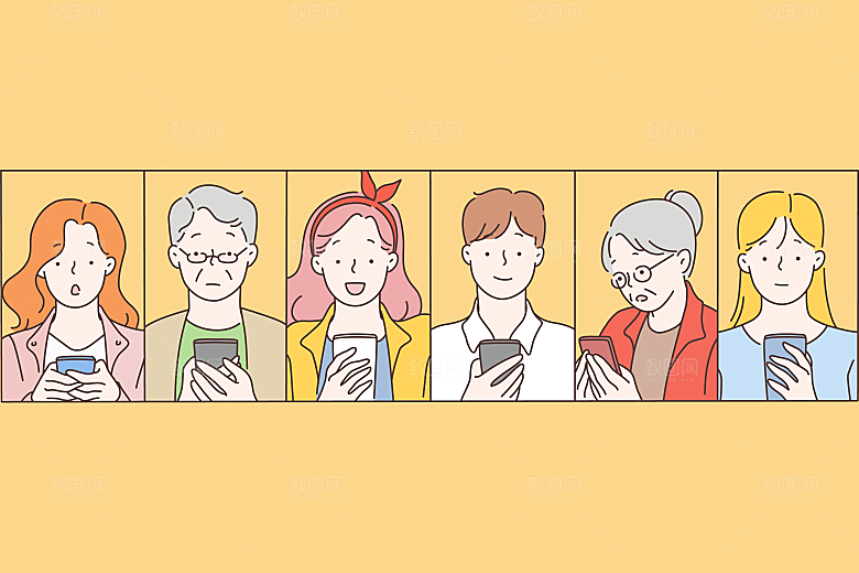 简笔画人物卡通插画