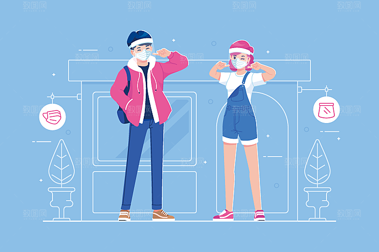 简笔画卡通人物插画