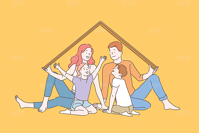 简笔画人物卡通插画