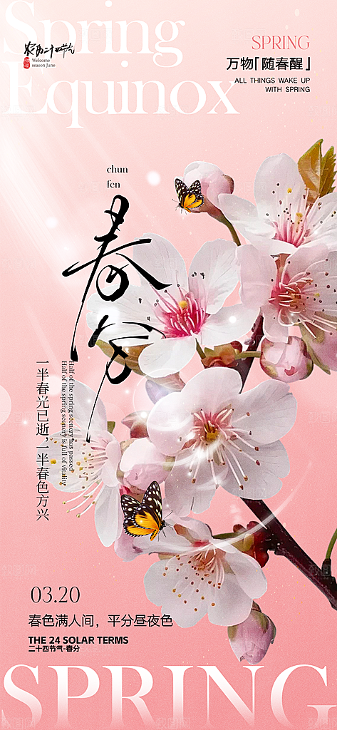 二十四节气春分海报