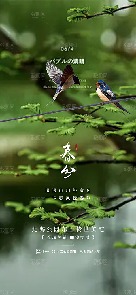 传统节气春分海报