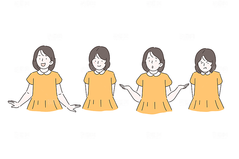简笔画卡通人物插画