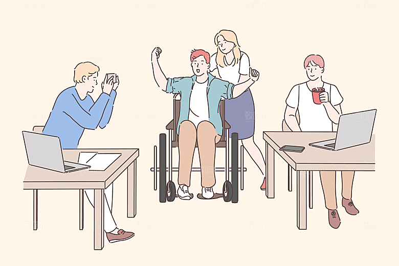 简笔画卡通人物插画