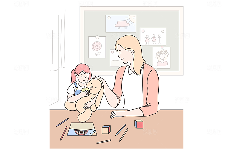 简笔画卡通人物插画